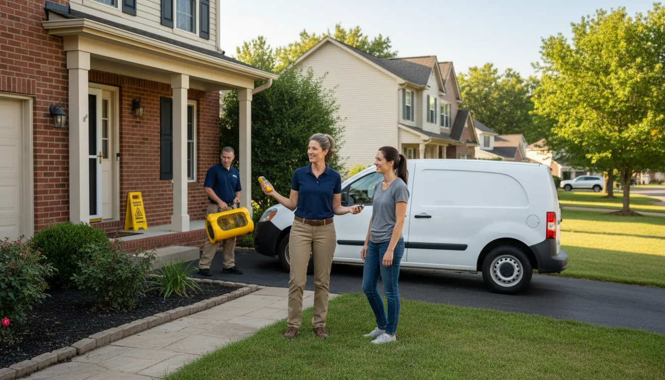 Residential water damage restoration in Washington, IL